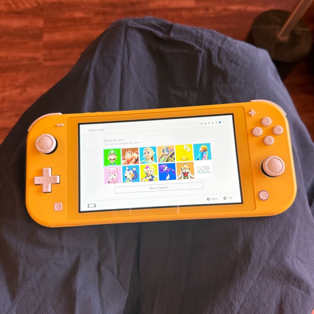 Nintendo Switch Lite Yellow with case